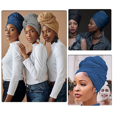 Harewom Head Wraps For Black Women Stretchy Head Scarf African Hair
