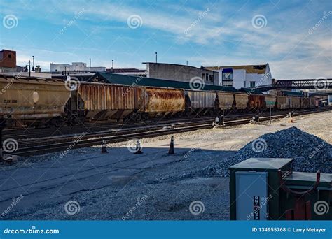 Norfolk And Southern Contaner Cars In A Rail Yard Editorial Stock Photo