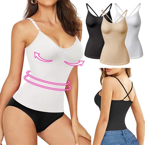 buy women s cami with built in bra summer tops shapewear sleeveless tank top padded camisole