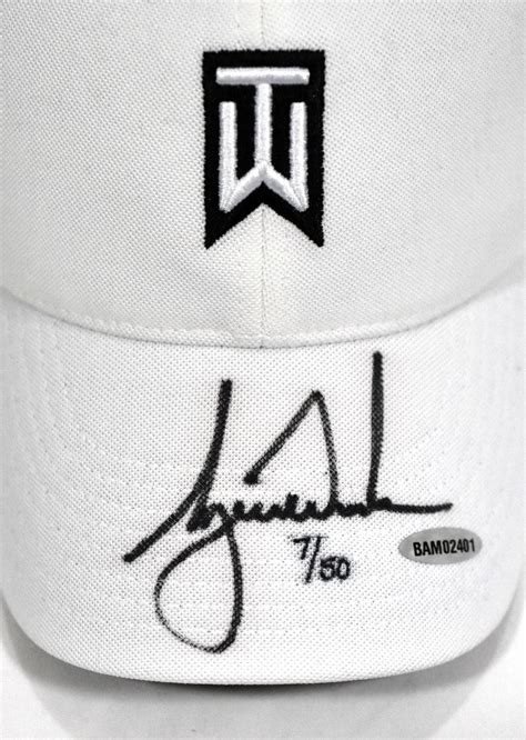 Lot Detail Tiger Woods Autographed Nike Victory Tw Logo Hat Limited Edition 7 50 Uda Coa