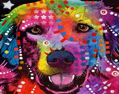 Psychedelic Dog Art Kit Paint By Numbers Home