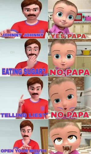 Johnny Johnny Yes Papa Dr Eating Sugar No Papa Telling Lies No Papa Open Your Mouth 6 Eating