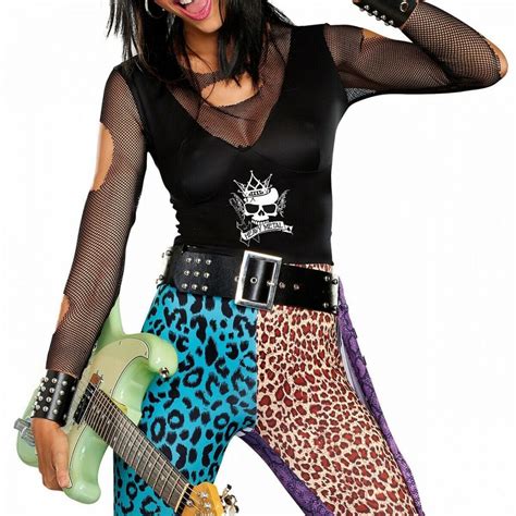 80s Rock Star Costume Adult Glam Hair Band Halloween Fancy Dress Xetsy