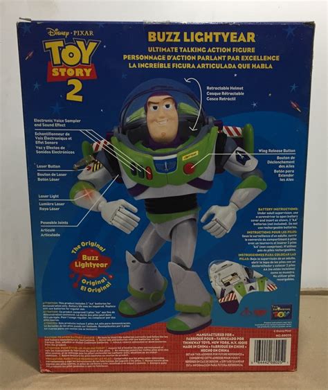 Disney Pixar Toy Story 2 Talking Buzz Lightyear Action Figure X Marks
