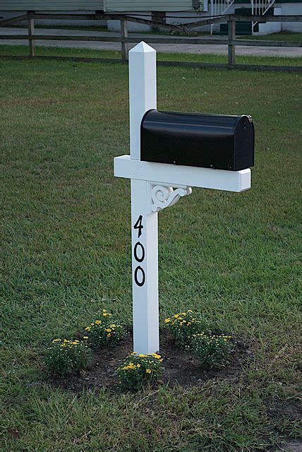 See more ideas about painted mailboxes, mailbox, hand painted. Mailbox - number on post | House numbers, Mailbox design