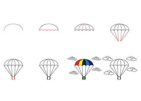 How To Draw A Parachute A Simple 6 Step Tutorial Edits 101