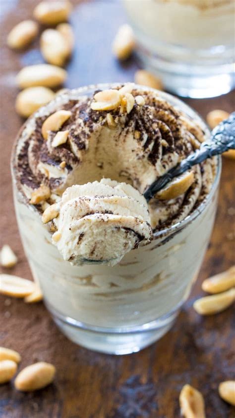 Add a small splash (figure about 2 tablespoons) of the water and mix with a you'll do this for 4 to 6 minutes until you've reached the consistency of a very loose chocolate pudding—not like whipped cream, which means. Easy Peanut Butter Mousse is made with just 3 ingredients ...