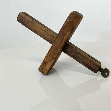 Mahogany And Brass Antique Tool Old Carpentry Scribe Wood Marking Gauge