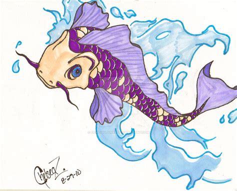 Koi Fish Drawing By Deviouslyinked On Deviantart
