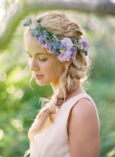 Wedding Hair Floral Crownwedding Hair With Flower Crown