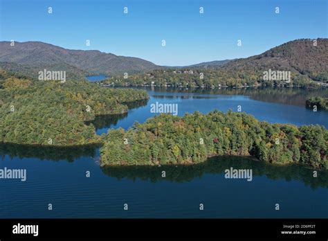 Aerial View Of Lake Santeetlah North Carolina And Surrounding National
