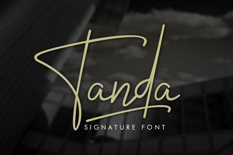 It is beautiful, handwritten and light weight font to use in facebook page and poster as well. Tanda Signature Font (15645) | Script | Font Bundles