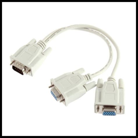 Go ahead and switch on your computer. 1 PC to 2 Monitor Dual Video Way VGA SVGA Graphic LCD TFT ...