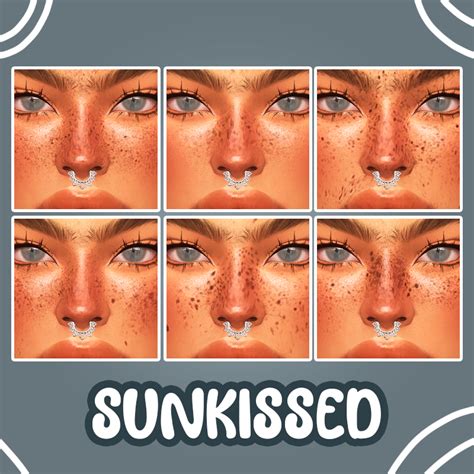 Sunkissed ♡ A Freckle Collection By Peachyfaerie The Sims 4 Create A