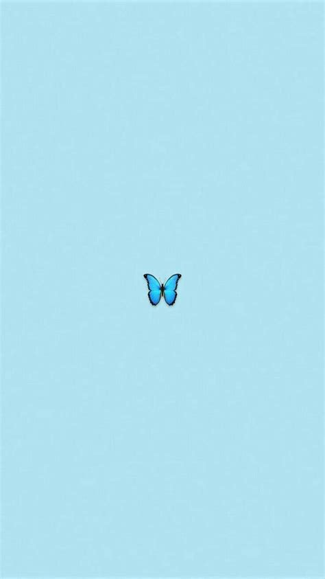 Background Wallpaper Iphone Pastel Blue Butterfly Aesthetic Jurrystieber