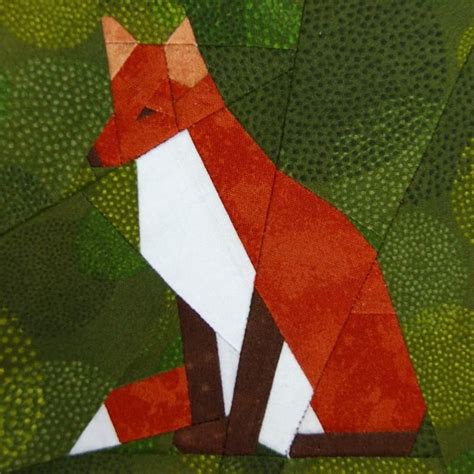 Red Fox Paper Piecing Pattern On Paper Piecing Quilts