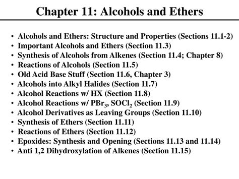 Ppt Chapter Alcohols And Ethers Powerpoint Presentation Free