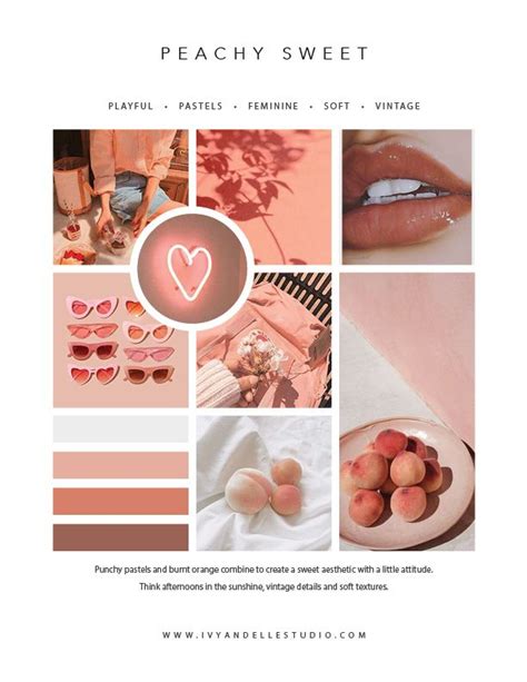 Peachy Sweet Mood Board Inspiration Ivy And Elle Studio Mood Board