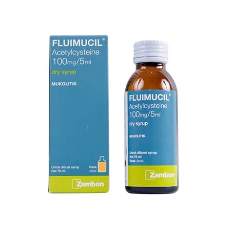 Fluimucil Dry Syrup 75 Ml Kegunaan Efek Samping Dosis Dan Aturan