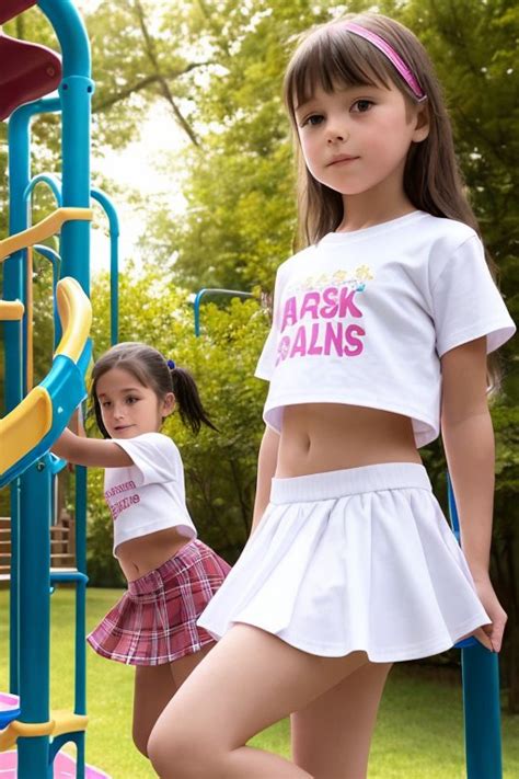 Ai Art Girls On The Playground A Few Lucky Panty Peeks Png