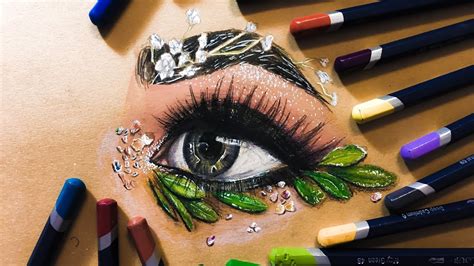 Floral Eye Drawing Drawing Timelapse Youtube