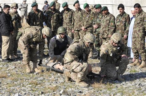 Us Forces Train Afghan National Army In Patient Transfer Procedures