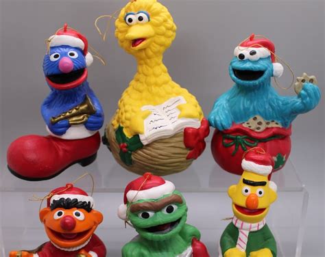 Vtg Sesame Street Kurt S Adler Christmas Ornaments Jim Hensen Muppets