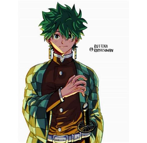 Midoriya In Demon Slayer Pinkbloom Photo 43532077 Fanpop