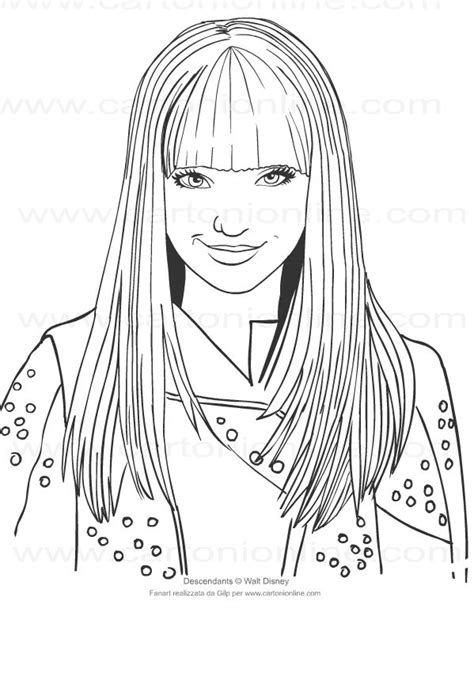 Descendants 3 Mal Coloring Pages Printable