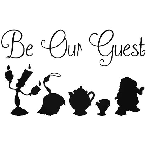 Beauty And The Beast Be Our Guest Decal Sticker Disney Silhouettes