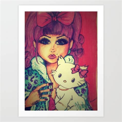 Lolita Sex Kitten Art Print By Cheyennerae Society6