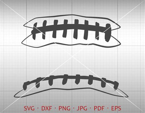 Football Stitches Svg Football Lace Svg Football Clipart Dxf Etsy