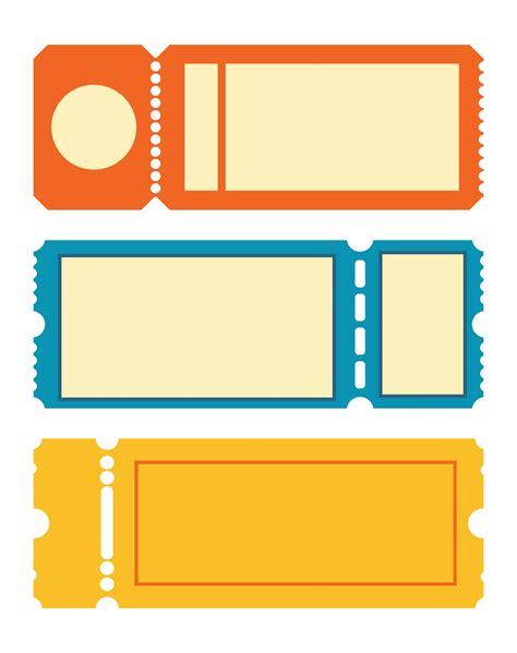 Editable Blank Ticket Template Dramatic Play Resources Ph