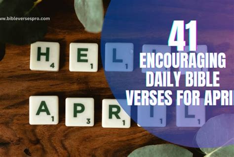Encouraging Daily Bible Verses For April