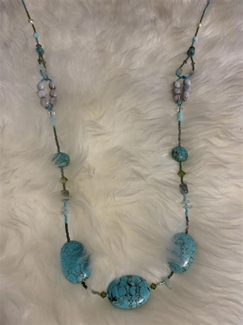 Turquoise Statement Necklace By Twisted Stone Jewelry By Tarra