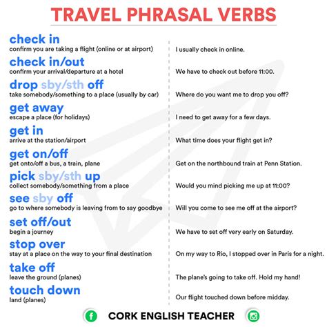 Travel Phrasal Verbs Materials For Learning English