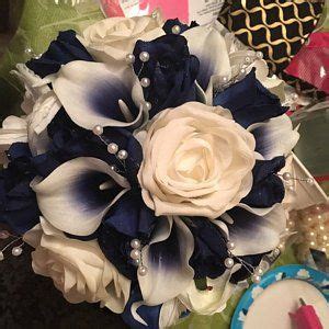 Navy Blue Picasso Calla Lilies Real Touch Flowers Diy Wedding Etsy