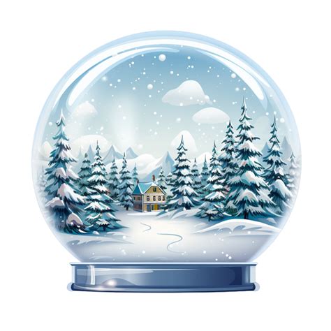 Christmas Snow Globe Ai Generative 32423883 Png