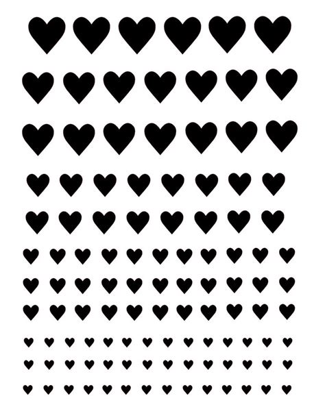 Sheet Of Over 100 Hearts Vinyl Decals Transfers Various Sizes Etsy