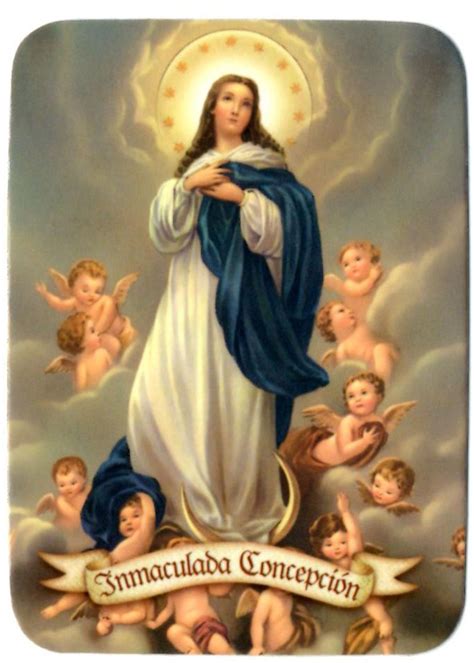 Inmaculada Concepcion Holy Prayer Card Spanish Estampa Maria