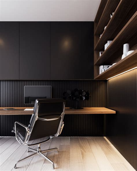 Black Modern Office Interior Design Ideas
