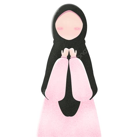 Ilustrasi Muslimah Berdoa Muslimah Berdoa Karakter Muslimah Kartun