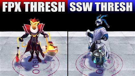 Fpx Thresh Vs Ssw Thresh Skin Comparison League Of Legends Youtube