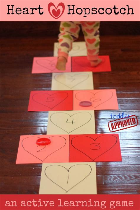 Toddler Approved Heart Hopscotch An Active Valentines Day Learning Game