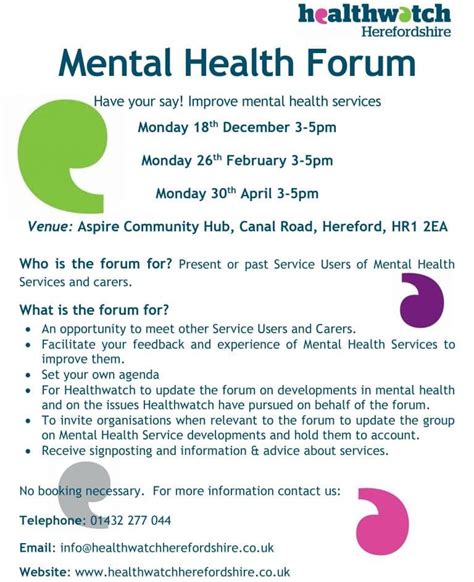 herefordshire residents to have their say about mental health services gloucestershire health