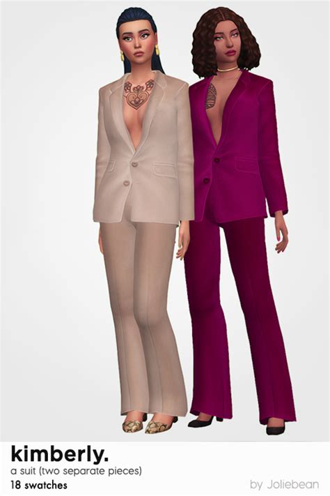 Kimberly Suit By Joliebean Joliebean Sims 4 Dresses Sims Sims 4
