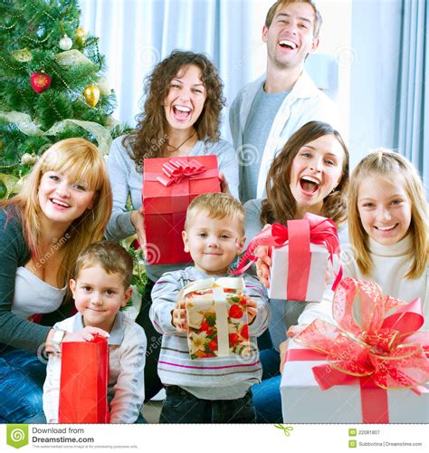 Send all your friends and family a gifty greeting instead of a christmas card this year! Happy Family Celebrating Christmas.Gifts Stock Image ...