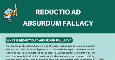 reductio ad absurdum definition and examples of reductio ad absurdum fallacy 7esl
