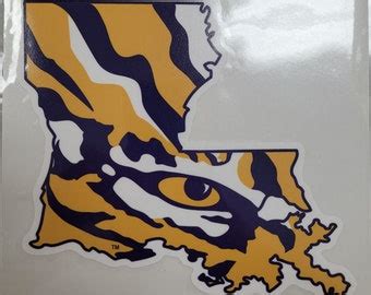LSU Tigers 12 Premium Vinyl Decal Licensed NCAA Etsy
