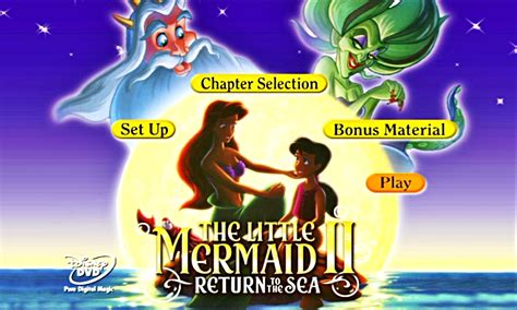 Walt Disney Menus The Little Mermaid Ii Return To The Sea Walt